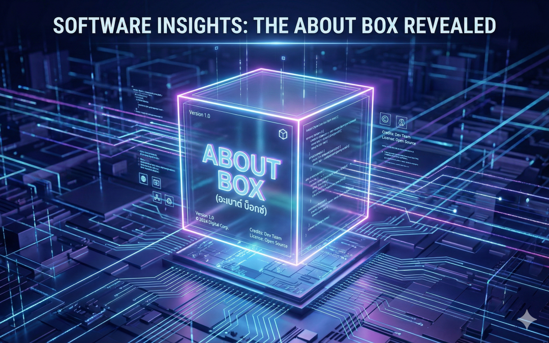 About box (อ่านว่า อะเบาต์ บ็อกซ์) ในทางคอมพิวเตอร์และซอฟต์แวร์ หมายถึง หน้าต่างข้อมูลเกี่ยวกับโปรแกรม