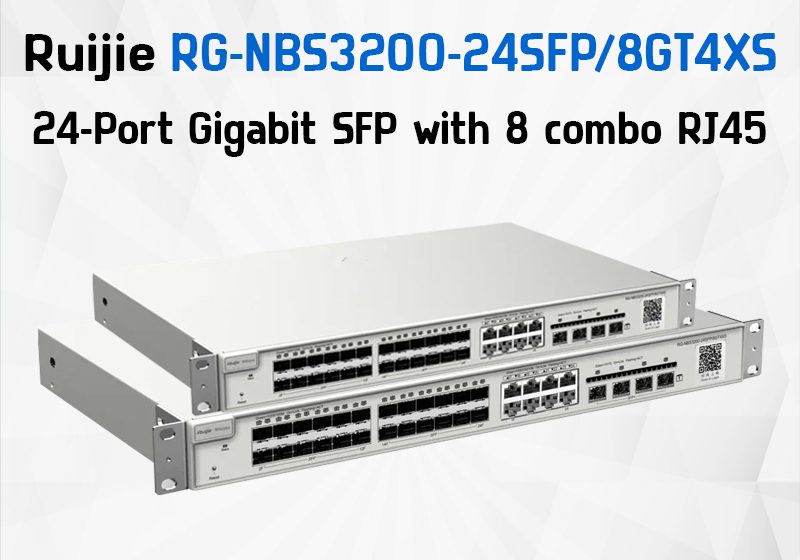 ภาพสินค้า RG-NBS3200-24SFP/8GT4XS Ruijie Reyee 24-Port SFP L2 Managed 10G Switch / RG-NBS5500-12XS Full 10G L3 ร้าน 108OA Online Shop