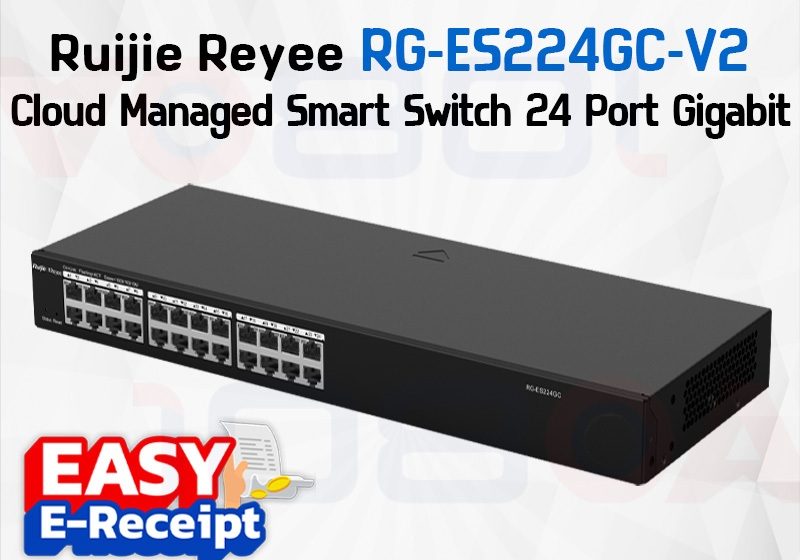 ภาพสินค้า RG-ES224GC2MS / RG-ES224GC Ruijie Reyee 24-Port Gigabit Smart Cloud Managed Switch 2-Port 2.5G SFP ร้าน 108OA Online Shop