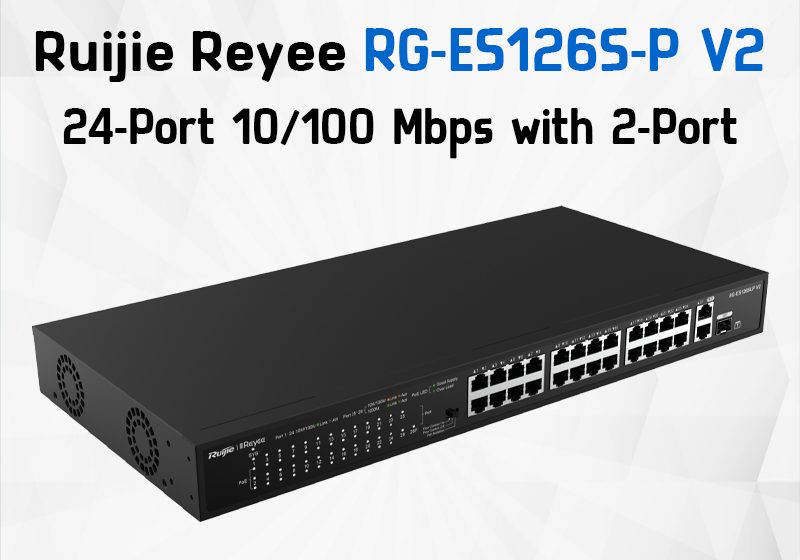 ภาพสินค้า Ruijie Reyee 24-Port 10/100Mbps + 1 Gigabit RJ45 Port รุ่น RG-ES126S-LP (สวิตซ์) ประกันศูนย์ไทย ร้าน 108OA Online Shop