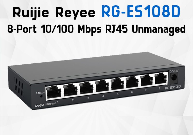 ภาพสินค้า RUIJIE RG-ES108D, 8-port 10/100Mbps Desktop Unmanaged Switch (สวิตซ์) ร้าน 108OA Online Shop