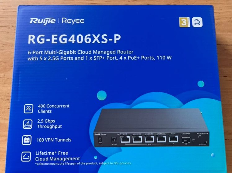 ภาพสินค้า RG-EG406XS -P Ruijie Reyee 5-Port 4PoE+ 2.5G Cloud Managed Router 10G Port ประกันศูนย์ไทย ร้าน 108OA Online Shop