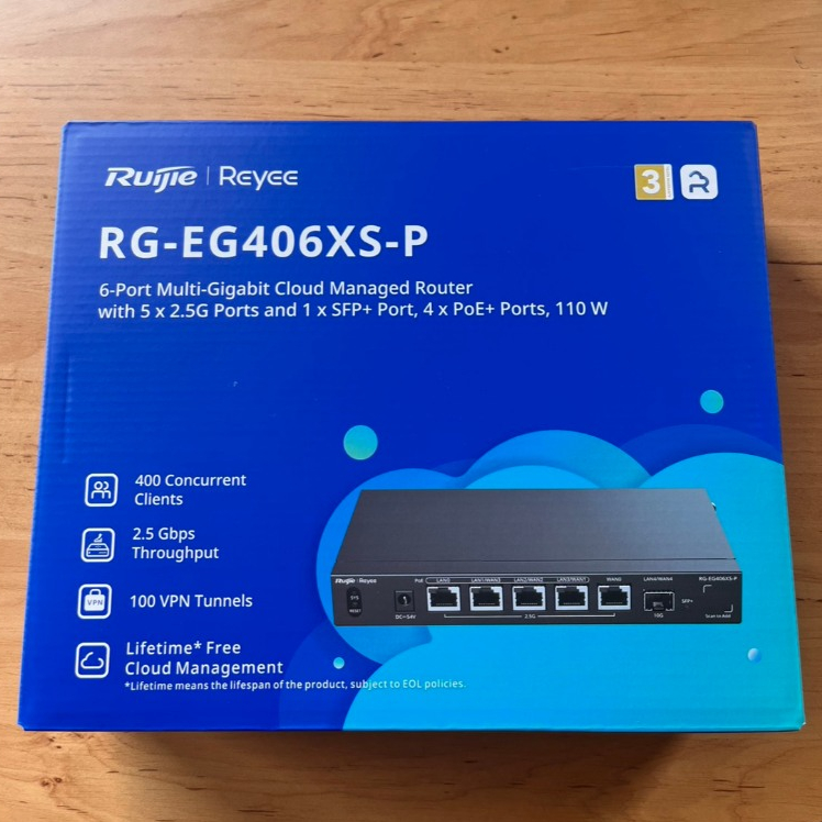 รีวิว RG-EG406XS -P Ruijie Reyee 5-Port 4PoE+ 2.5G Cloud Managed Router 10G Port ประกันศูนย์ไทย