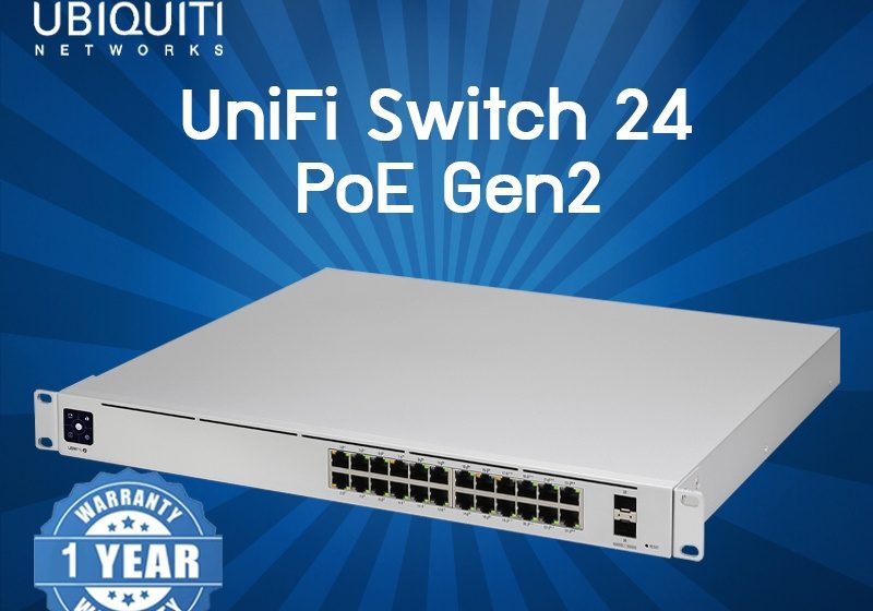 ภาพสินค้า Ubiquiti USW-24-POE (UniFi Switch 24 PoE) ประกันศูนย์ไทย 3 ปี ร้าน 108OA Online Shop