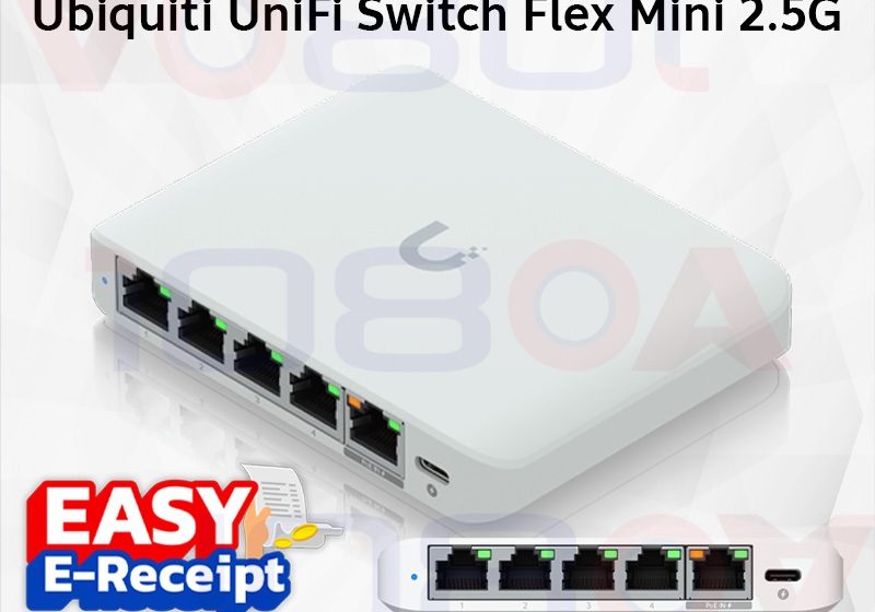 ภาพสินค้า USW-Flex-2.5G-5 Mini Ubiquiti UniFi Flex 2.5G 5-Ports L2 Managed Switch ศูนย์ไทย SIS 3 ปี ร้าน 108OA Online Shop