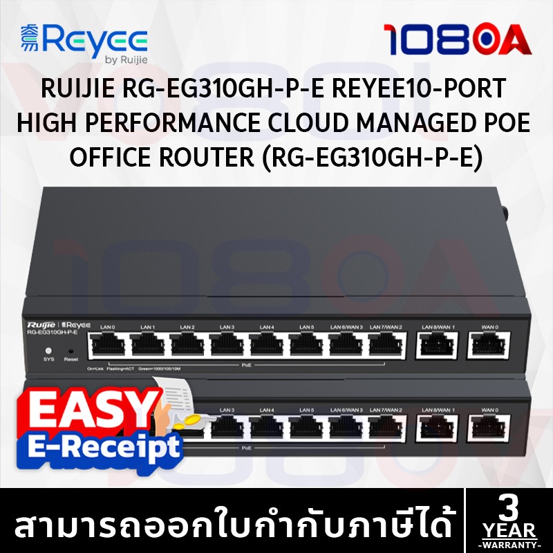 รีวิว RG-EG305GH-P-E / RG-EG310GH-P-E / RG-EG310GH-E Ruijie Reyee High Performance Cloud Manage PoE Router