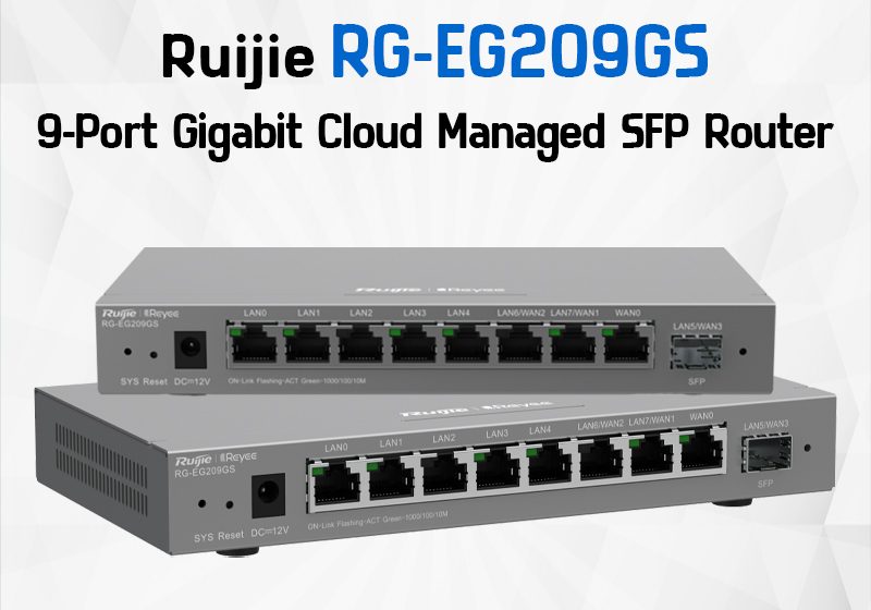 ภาพสินค้า RG-EG209GS Ruijie Reyee 9-Port Gigabit Cloud Managed SFP Router ร้าน 108OA Online Shop