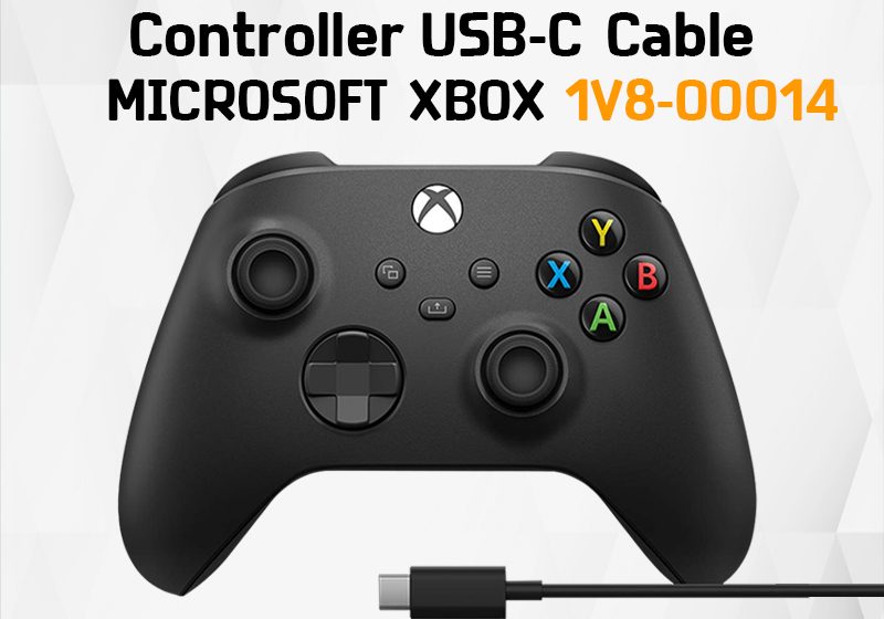ภาพสินค้า Microsoft XBOX 1V8-00014 Controller + USB-C Cable / Black (อุปกรณ์ควบคุมสำหรับเล่นเกม) CONTROLLER ร้าน 108OA Online Shop