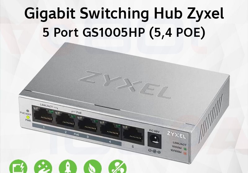 ภาพสินค้า ZYXEL GS1005HP 5-PORT GbE Unmanaged PoE SWITCH HUB ร้าน 108OA Online Shop