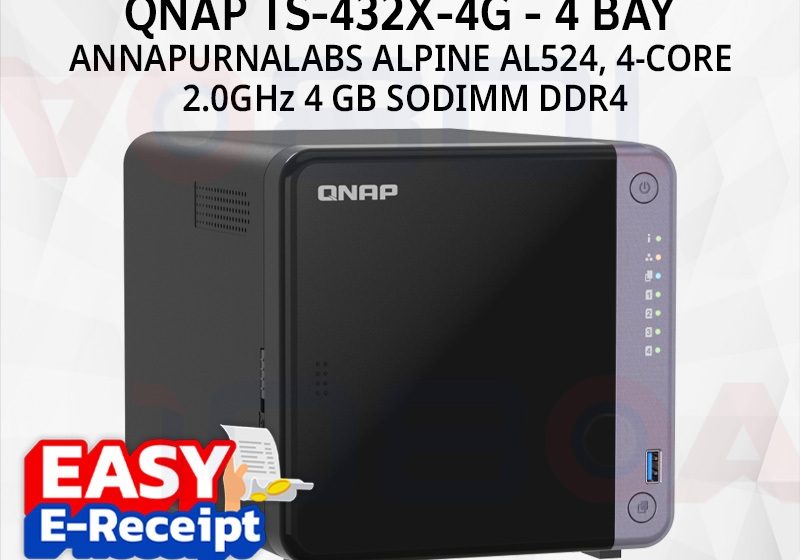 ภาพสินค้า QNAP NAS TS-432X-4G 4 bay 3.5" desktop AL524 4C 2.0GHz 4G ประกันศูนย์ 2 ปี ร้าน 108OA Online Shop