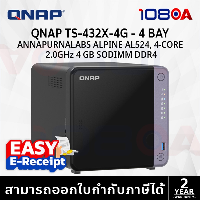 รีวิว QNAP NAS TS-432X-4G 4 bay 3.5