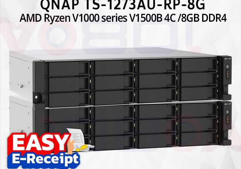 ภาพสินค้า QNAP NAS TS-1273AU-RP-8G อุปกรณ์จัดเก็บข้อมูลบนเครือข่าย ประกันศูนย์ 3 ปี 108OA ร้าน 108OA Online Shop