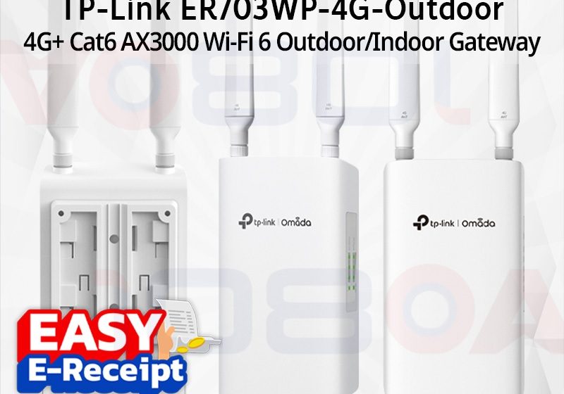 ภาพสินค้า TP-LINK ER703WP-4G-Outdoor Omada 4G+ Cat6 AX3000 Wi-Fi 6 Outdoor/Indoor Gateway ประกันศูนย์ 3 ปี ร้าน 108OA Online Shop
