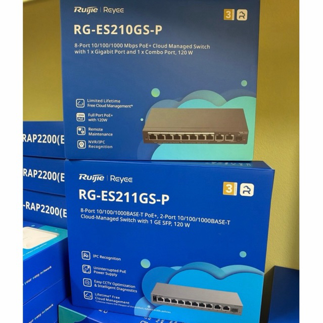รีวิว RG-ES210GS-P / RG-ES211GS-P Ruijie Reyee Gigabit Smart Cloud Managed PoE Switch ประกันศูนย์