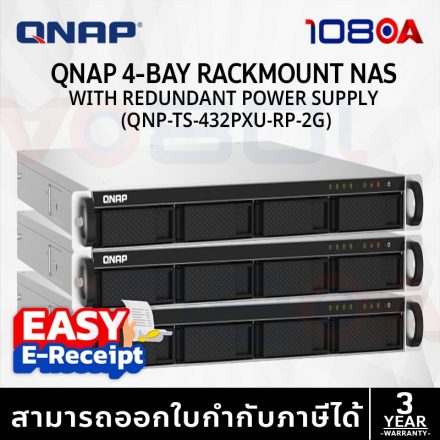 ภาพสินค้า QNAP NAS TS-432PXU-RP-2G อุปกรณ์จัดเก็บข้อมูลบนเครือข่าย ประกันศูนย์ 3 ปี ส่งด่วน สั่งเลย By 108OA ร้าน 108OA Online Shop