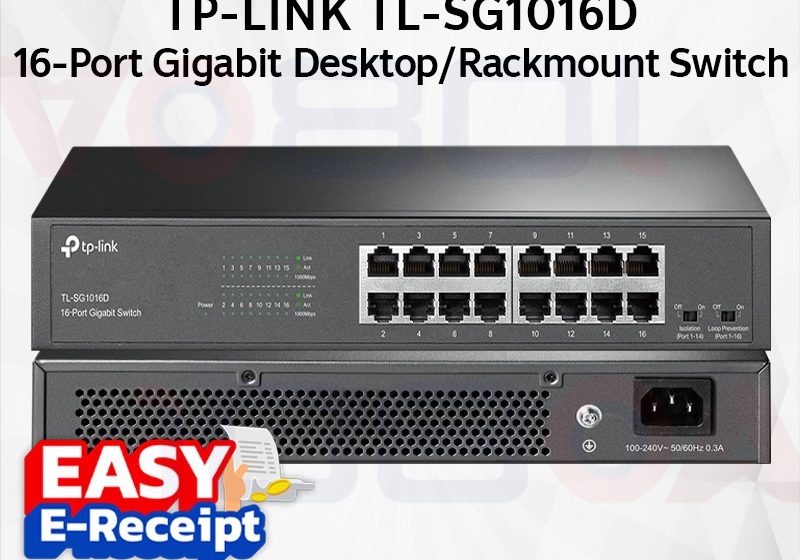 ภาพสินค้า TP-LINK TL-SG1016 / TL-SG1016D 16-Port Gigabit Desktop Rackmount Switch ประกันศูนย์ Lifetime ร้าน 108OA Online Shop
