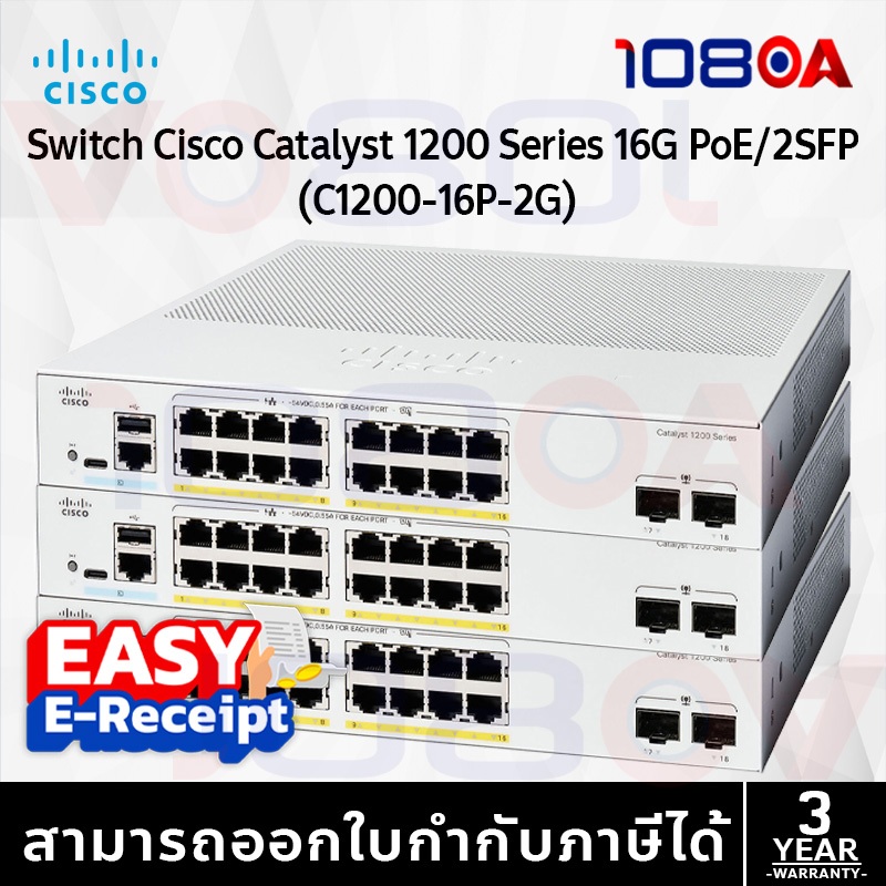 รีวิว Cisco Catalyst C1200-16P-2G / C1200-16T-2G สวิตช์ PoE+ 16-Port 2 Uplink SFP Gigabit ประกันศูนย์ไทย