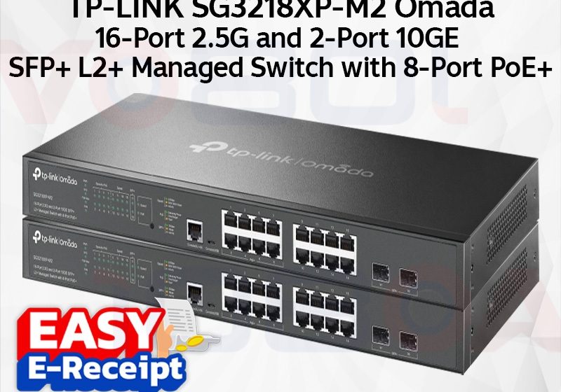 ภาพสินค้า TP-LINK SG3218XP-M2 (TL-SG3218XP-M2) Omada 16-Port 2.5G L2+ Managed Switch with 8-Port PoE+ ร้าน 108OA Online Shop