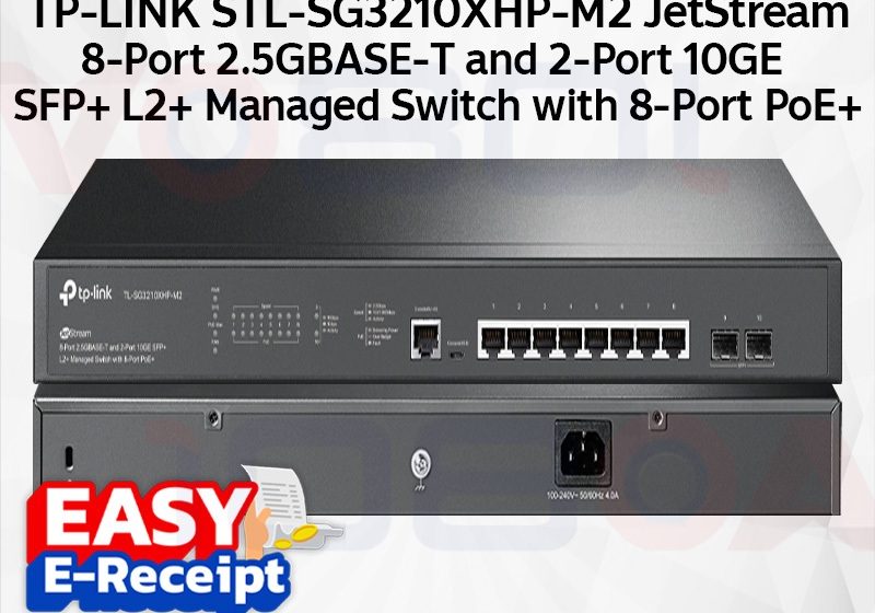 ภาพสินค้า TP-LINK SG3210XHP-M2 JetStream 8-Port 2.5GBASE-T 2-Port 10GE SFP+ L2+ Managed Switch 8-Port PoE+ ร้าน 108OA Online Shop