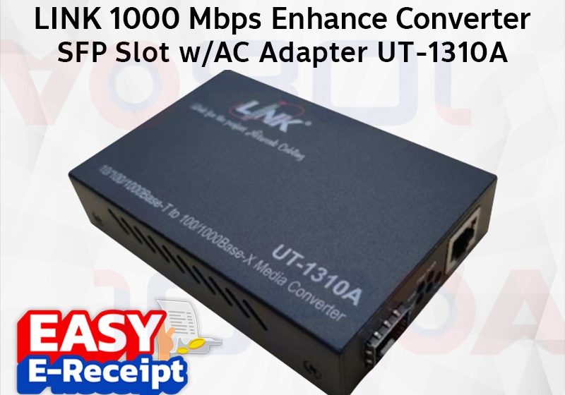 ภาพสินค้า LINK UT-1310A / UT-1310HA Fiber Optic Media Converter RJ45 SFP Mini Gbic 10/100/1000 UT-901G-LC10 ร้าน 108OA Online Shop
