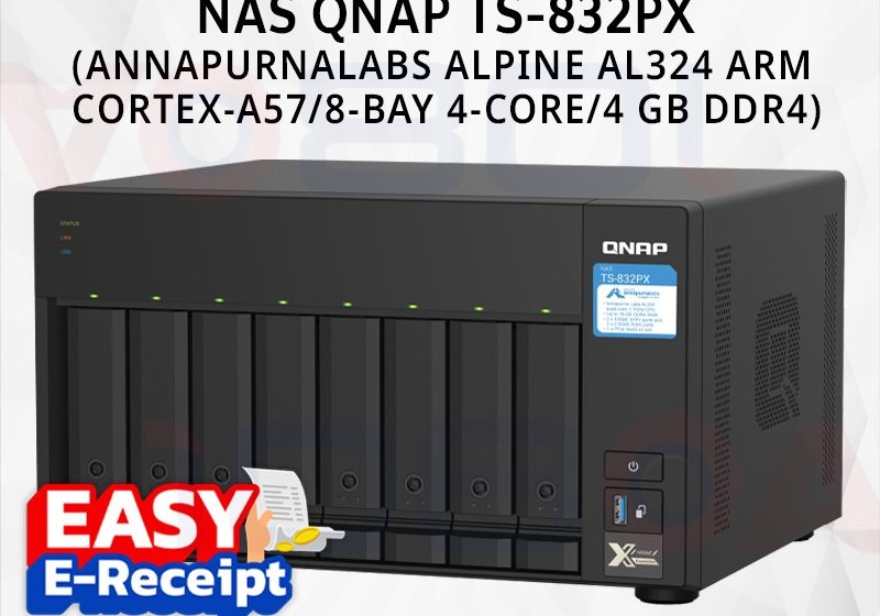 ภาพสินค้า QNAP TS-832PX-4G 8-Bay NAS with 10GbE SFP+ 2.5GbE (อุปกรณ์จัดเก็บข้อมูลบนเครือข่าย) ประกัน 3 ปี ร้าน 108OA Online Shop