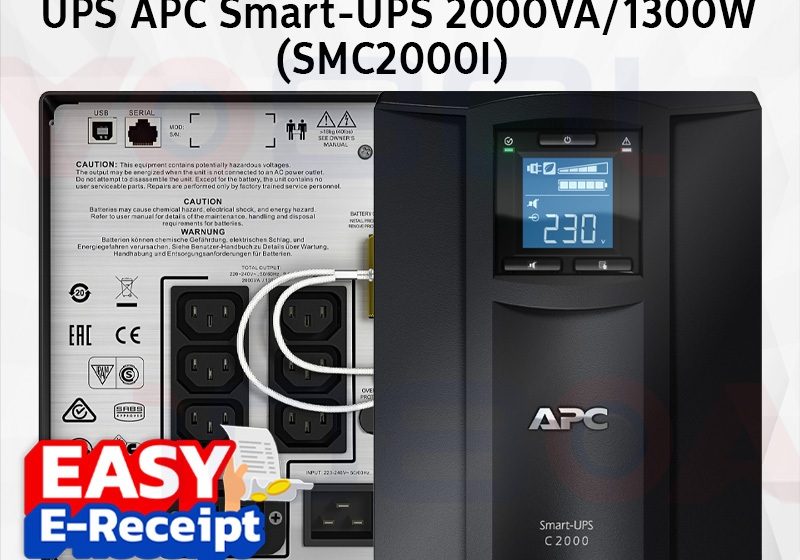 ภาพสินค้า APC SMC2000I 2000VA 1300Watt Smart-UPS C เครื่องสำรองไฟฟ้าแบบตั้งพื้น 2U AVR Sinewave ประกัน 2 ปี ร้าน 108OA Online Shop