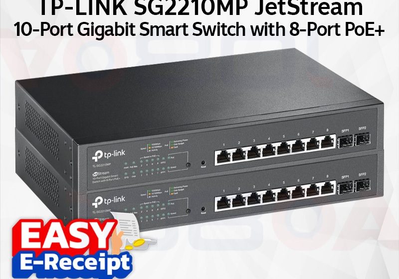 ภาพสินค้า TP-LINK SG2210MP / SG2210P Omada 10-Port Gigabit 150W Smart Switch PoE+ ประกันศูนย์ LT ร้าน 108OA Online Shop