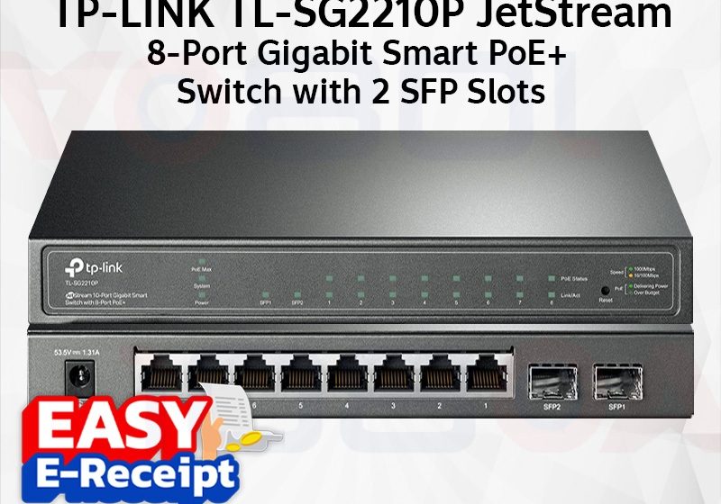 ภาพสินค้า TP-Link SG2210P / ES210GMP Omada 10-Port PoE+ Gigabit L2+ SFP Smart Easy Managed Switch ร้าน 108OA Online Shop