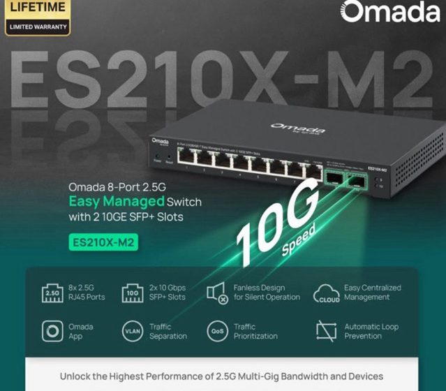 ภาพสินค้า TP-Link ES210X-M2 Switch 2.5G 8 Port + 10G SFP Omada Easy Managed (Fanless) ประกันศูนย์ไทย ร้าน 108OA Online Shop