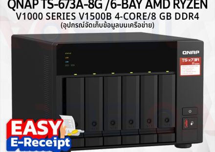 ภาพสินค้า QNAP NAS TS-673A-8G 6-Bay AMD V1500B 2.2GHz 8GB RAM อุปกรณ์จัดเก็บข้อมูลบนเครือข่าย ประกันศูนย์ 3 ปี ร้าน 108OA Online Shop