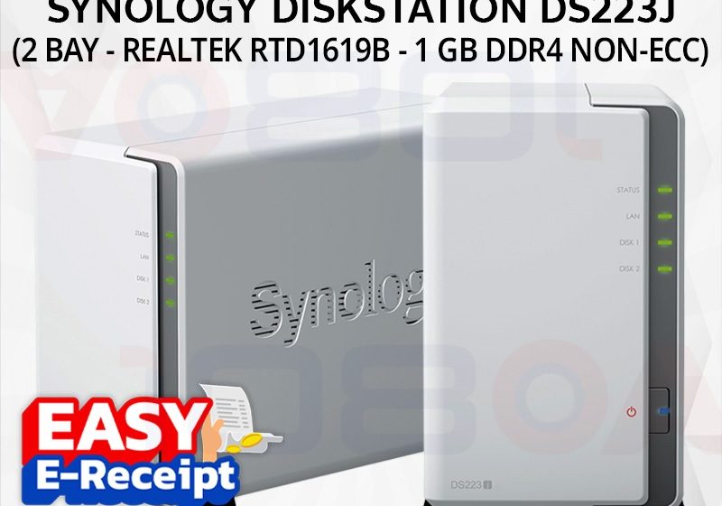 ภาพสินค้า SYNOLOGY DiskStation DS223J (SNG-DS223J) NAS 2-Bay 1GB DDR4 non-ECC HAT3300 HAT3320 ประกัน 2 ปี ร้าน 108OA Online Shop