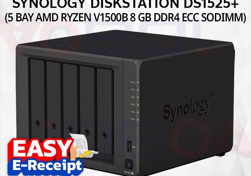ภาพสินค้า Synology DiskStation DS1525+ 5-Bay NAS พร้อม HAT3300 HAT3320 สำหรับบ้านและสำนักงาน ประกันศูนย์ 3 ปี ร้าน 108OA Online Shop