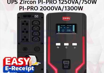 ภาพสินค้า ZIRCON PI-PRO 2000VA/1300W UPS เครื่องสำรองไฟ Pure Sine Wave for Gaming Server ประกัน 2 ปี ร้าน 108OA Online Shop