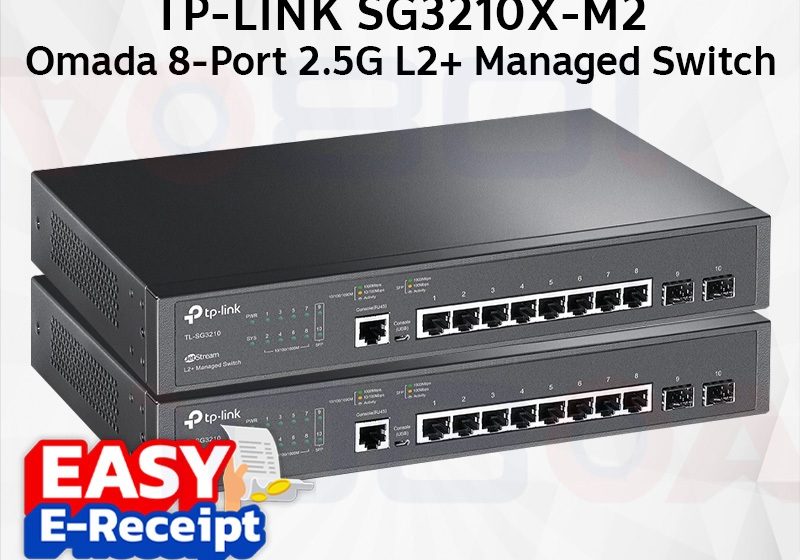 ภาพสินค้า TP-LINK SG3210X-M2 Omada 8-Port 2.5G L2+ Managed Switch Multi-Gig SFP+ ประกันศูนย์ Lifetime ร้าน 108OA Online Shop