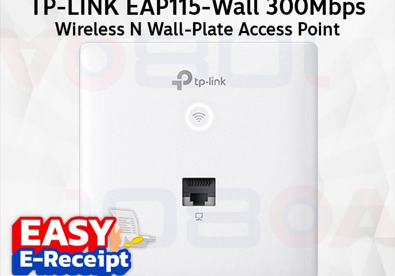 ภาพสินค้า TP-LINK EAP115-Wall V1.2 300Mbps Wireless N Wall-Plate Access Point ประกันศูนย์ Lifetime ร้าน 108OA Online Shop