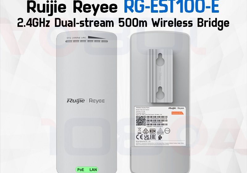 ภาพสินค้า Ruijie Reyee RG-EST100-E 1ชุด2ตัว ฟรีAdapter 500 m. Wireless bridge Point to Point 3 ปี ร้าน 108OA Online Shop