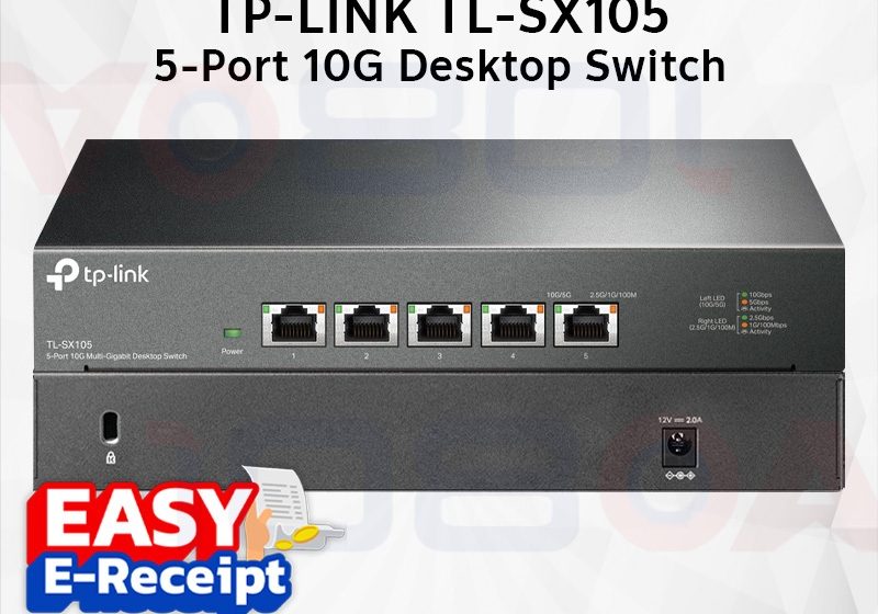 ภาพสินค้า TP-Link TL-SX105 10G Switch 5 พอร์ต 2.5G/5G/10G Unmanaged Multi-Gigabit สำหรับ Gamer NAS ประกันศูนย์ ร้าน 108OA Online Shop