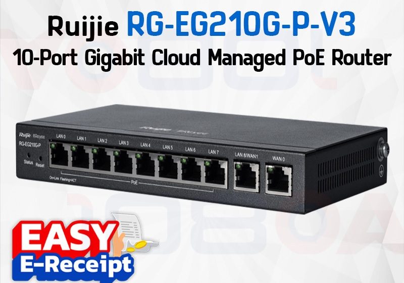 ภาพสินค้า RG-EG210G-P -V3 Ruijie Reyee 10-Port Gigabit Cloud Managed PoE Router ร้าน 108OA Online Shop