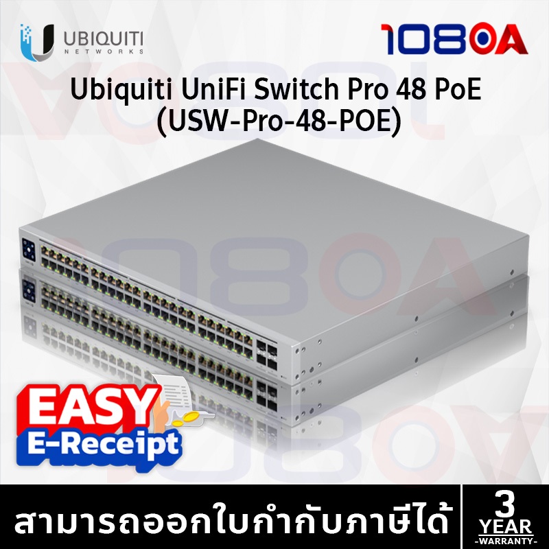 รีวิว Ubiquiti USW-PRO-MAX-48-POE / USW-PRO-48-POE L3 SFP+ 600W ประกันศูนย์ไทย 3 ปี