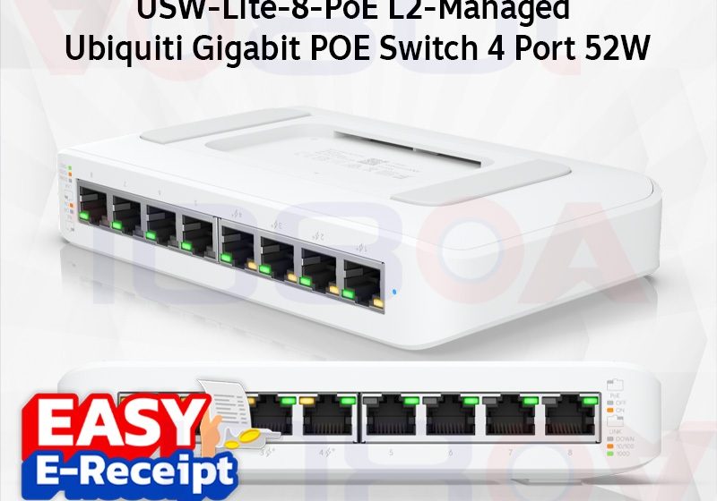 ภาพสินค้า USW‑Lite‑8‑PoE / USW-Flex-2.5G-8-PoE Ubiquiti UniFi L2 Switch 2.5G RJ45 PoE+ SFP ศูนย์ไทย ร้าน 108OA Online Shop