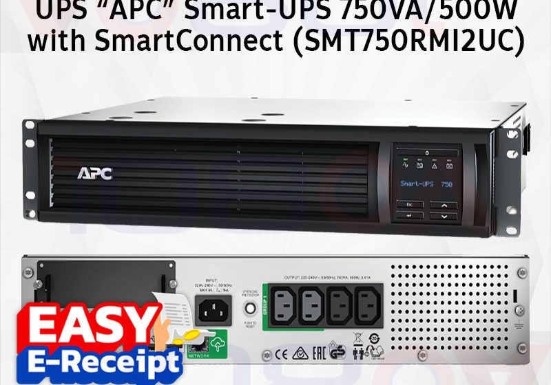 ภาพสินค้า APC SMT750RMI2UC Smart-UPS 750VA/500Watt LCD RM 2U 230V SmartConnect ศูนย์ 3 ปี ร้าน 108OA Online Shop