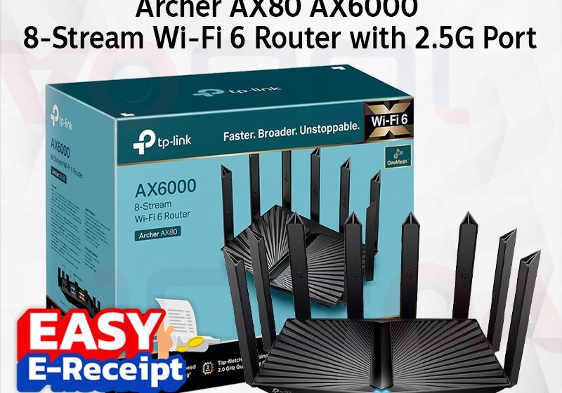 ภาพสินค้า TP-LINK Archer AX80 AX6000 8-Stream Wi-Fi 6 Router with 2.5G Port ประกันศูนย์ไทย ร้าน 108OA Online Shop