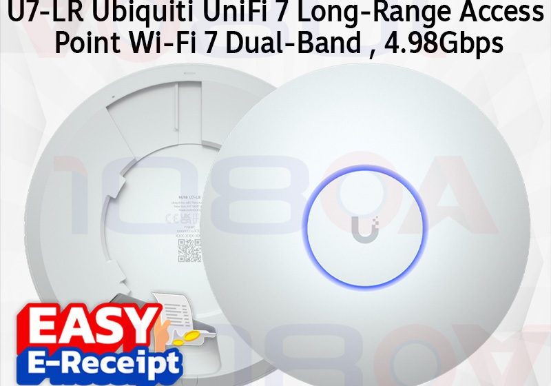 ภาพสินค้า ประกันศูนย์ไทย U7-LR UBIQUITI UniFi 160m² WiFi 7 Long-Range Access Point 2.5GbE อุปกรณ์กระจายสัญญาณ ร้าน 108OA Online Shop