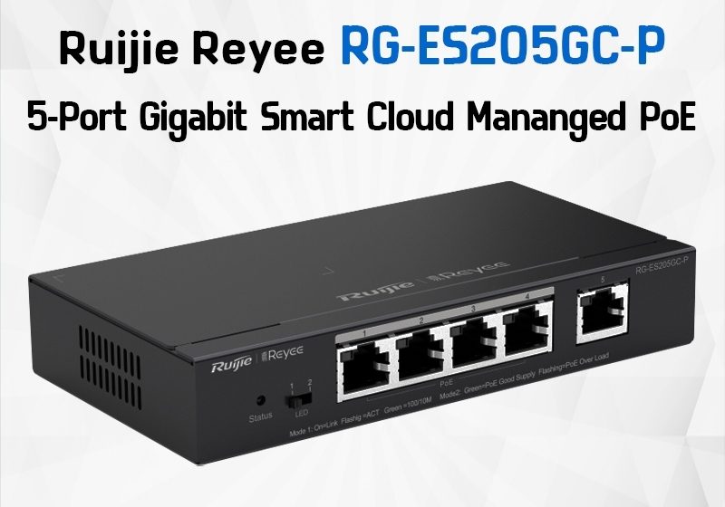ภาพสินค้า RG-ES205GC-P / RG-ES205GC V2 Ruijie Reyee Gigabit Smart Cloud Managed PoE Switch RG-ES206GS-P ร้าน 108OA Online Shop