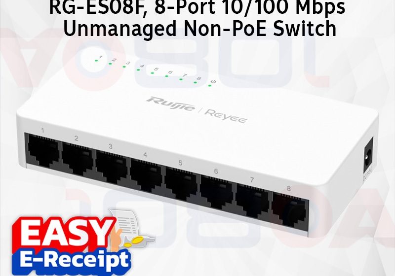 ภาพสินค้า Ruijie Reyee RG-ES08F, 8-Port 10/100 Mbps Unmanaged Non-PoE Switch ประกันศูนย์ 3 ปี ส่งด่วน สั่งเลย ร้าน 108OA Online Shop