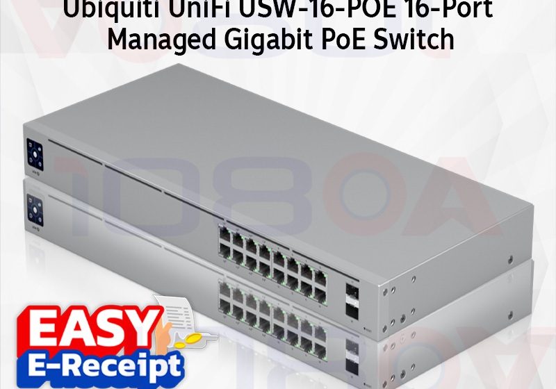ภาพสินค้า ประกันศูนย์ไทย USW-16-POE Ubiquiti UniFi Switch Gen2 L2 Managed Gigabit POE SFP 42W ร้าน 108OA Online Shop