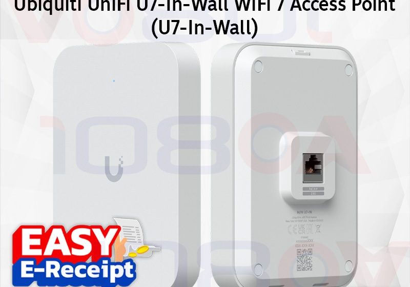 ภาพสินค้า ประกันศูนย์ไทย Ubiquiti U7-IW U7-In-Wall UniFi WiFi 7 2x2 2.4/5GHz 4x1GbE access point ประกัน 3 ปี ร้าน 108OA Online Shop