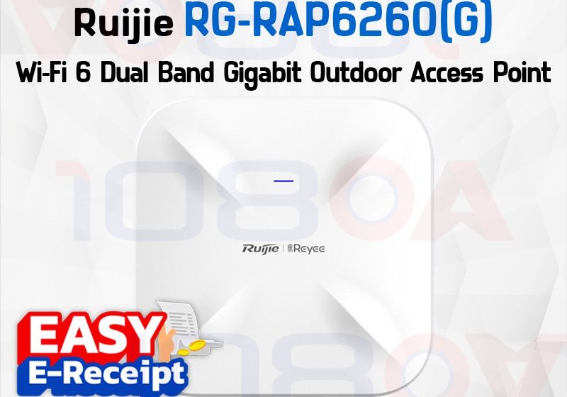 ภาพสินค้า Ruijie Reyee RG-RAP6260(G) WiFi 6 Outdoor AX1800 กันน้ำ IP68 PoE ประกันศูนย์ 3 ปี ร้าน 108OA Online Shop
