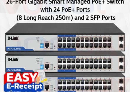 ภาพสินค้า D-Link DGS-F1210-26MPS-E | 26-Port Gigabit Smart Managed PoE+ Switch | PoE 380W | SFP Uplink ร้าน 108OA Online Shop