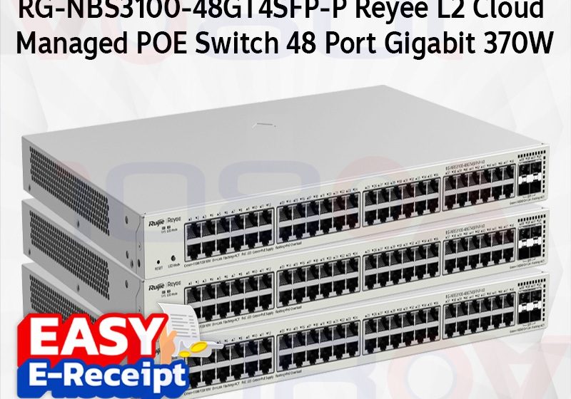 ภาพสินค้า Ruijie Reyee RG-NBS3100-48GT4SFP-P-V2 48 Port Gigabit PoE+ 370W Cloud Managed ประกันศูนย์ 5 ปี ร้าน 108OA Online Shop